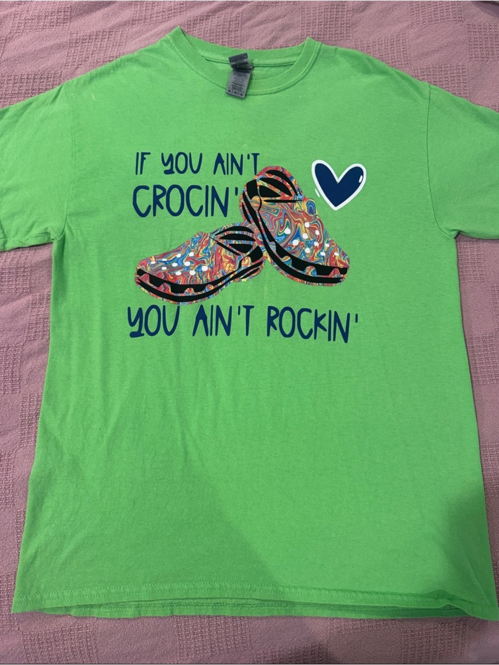 Green 'If You Ain't Crocin' Graphic Tee